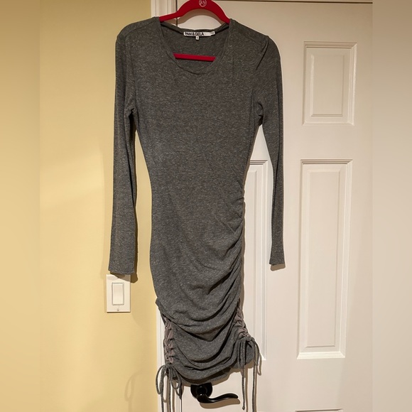 Pam & Gela Gray Cotton Dress - Picture 2 of 3
